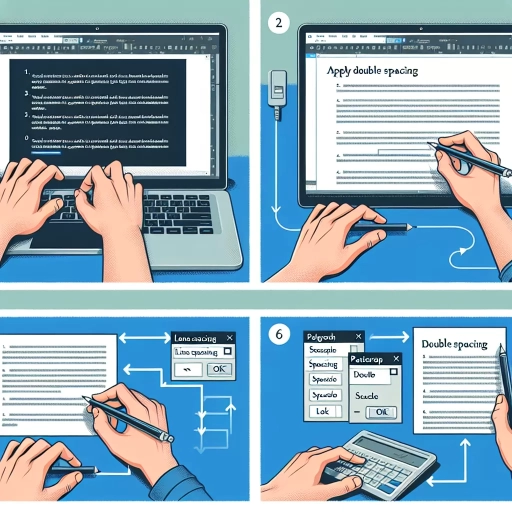 how to do double space in word