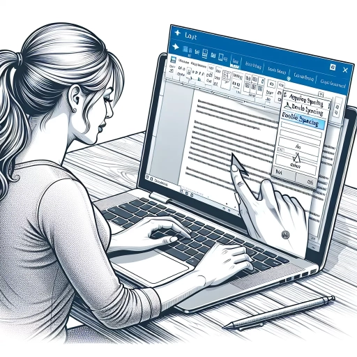 how to do double spacing in word