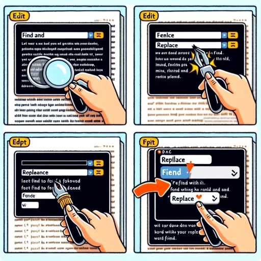 how to do find and replace in word
