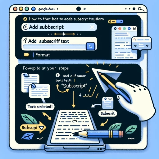 how to do subscript in google docs