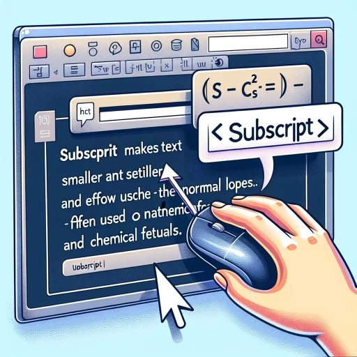 how to do subscript