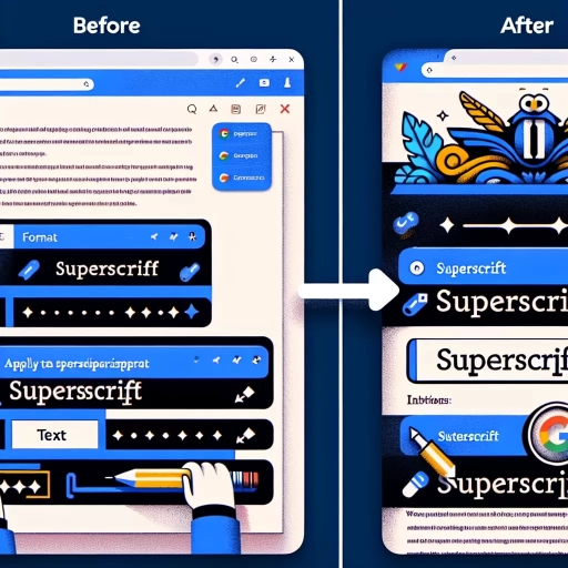 how to do superscript in google docs