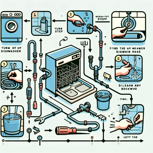 how to drain water from dishwasher