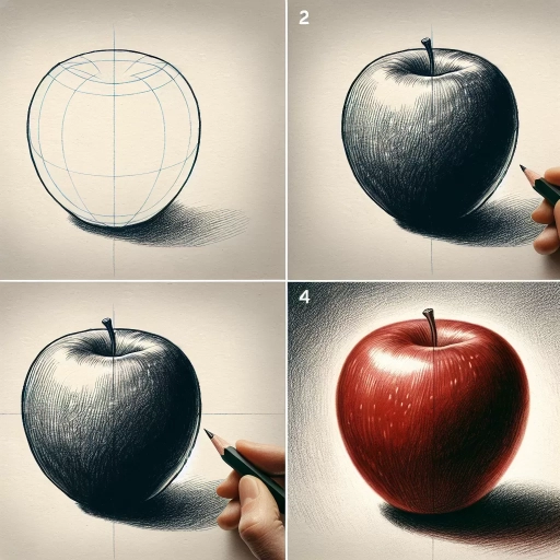 how to draw a apple