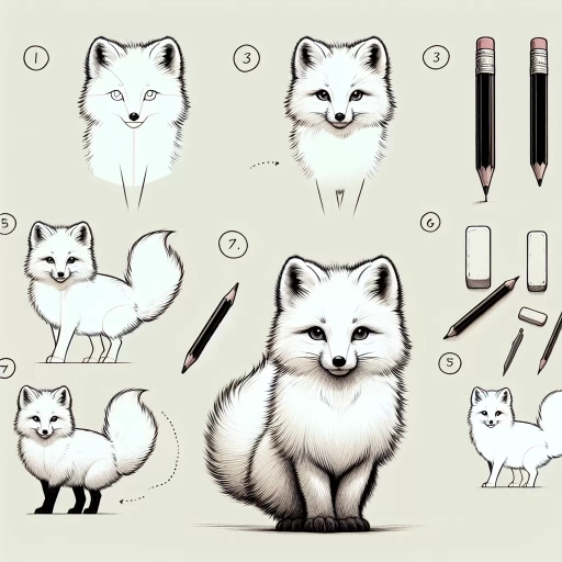 how to draw a arctic fox