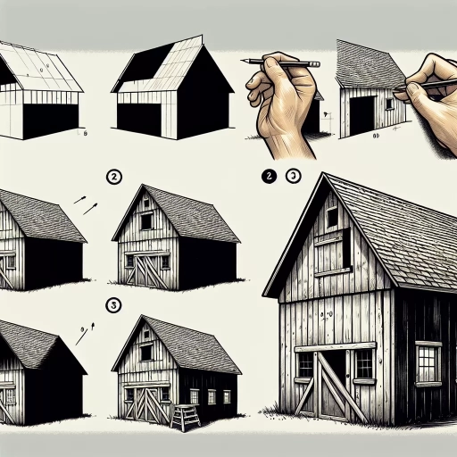 how to draw a barn