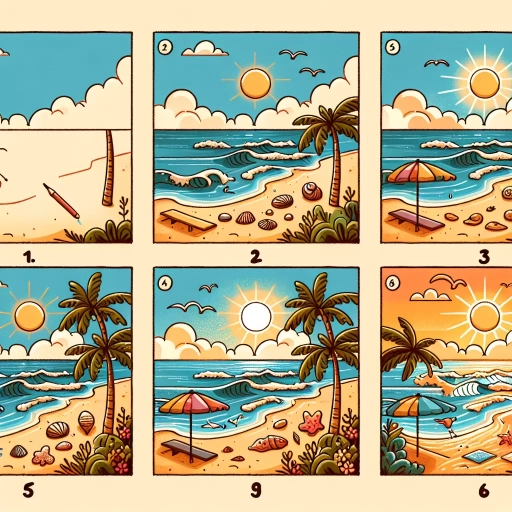 how to draw a beach