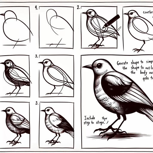 how to draw a bird easy