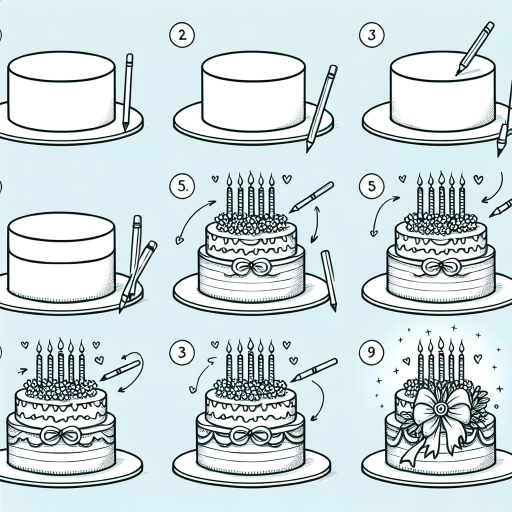 how to draw a birthday cake