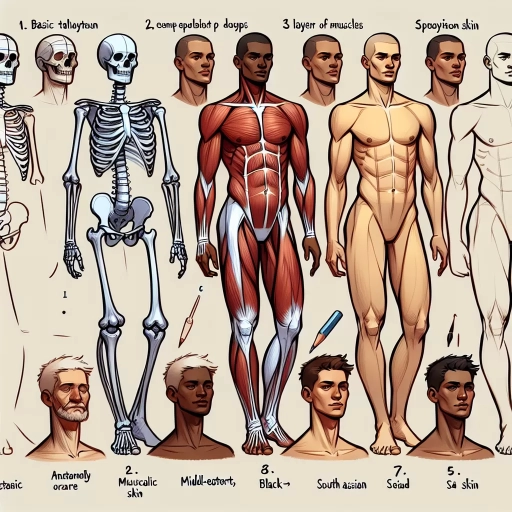 how to draw a body male