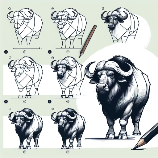 how to draw a buffalo