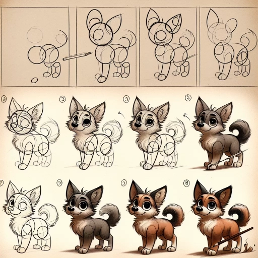how to draw a cartoon dog