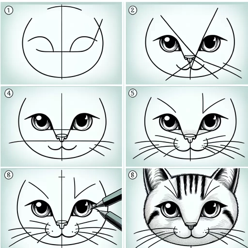 how to draw a cat face