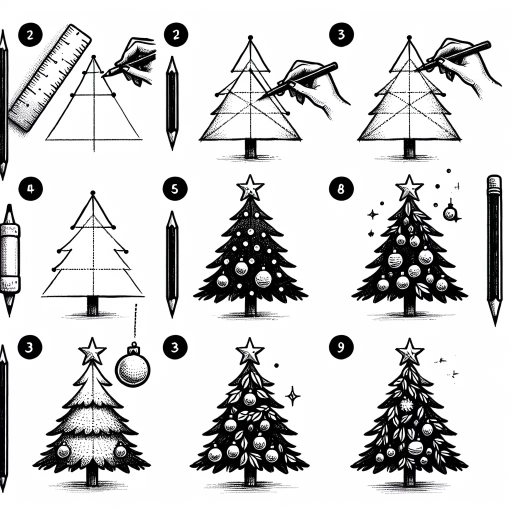 how to draw a christmas tree easy