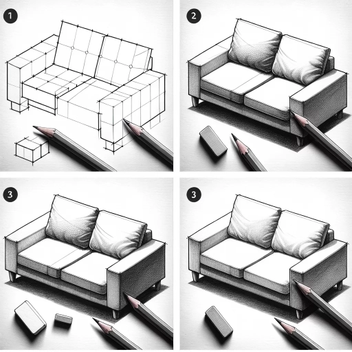 how to draw a couch