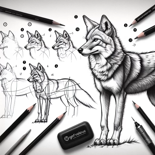 how to draw a coyote