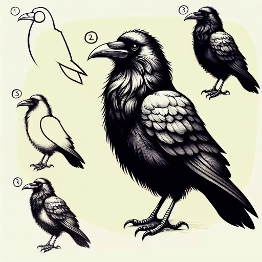 how to draw a crow