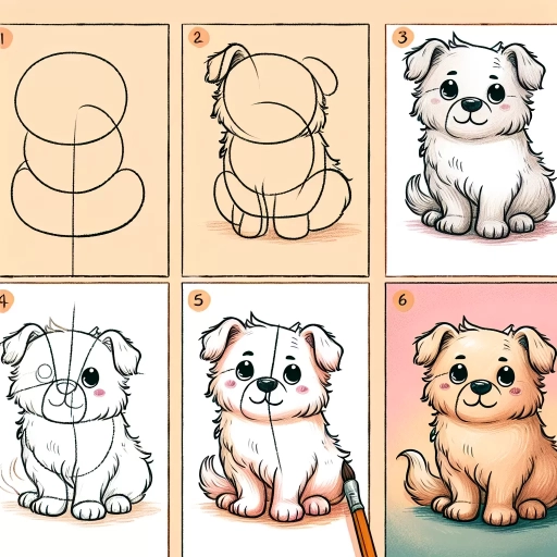 how to draw a dog cute