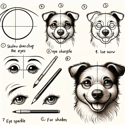 how to draw a dog face