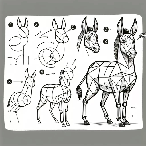 how to draw a donkey