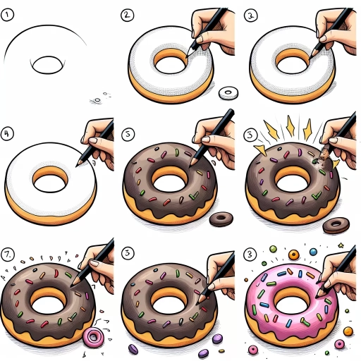 how to draw a donut