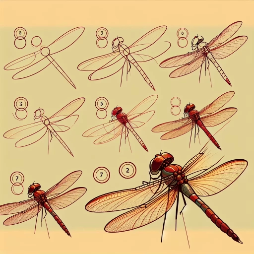 how to draw a dragonfly