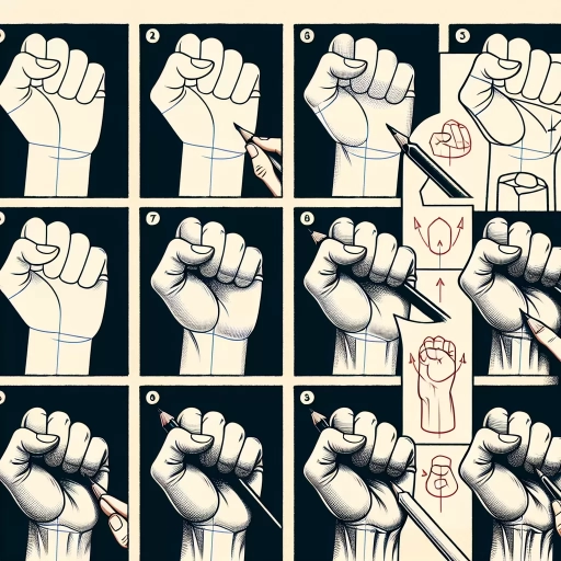 how to draw a fist