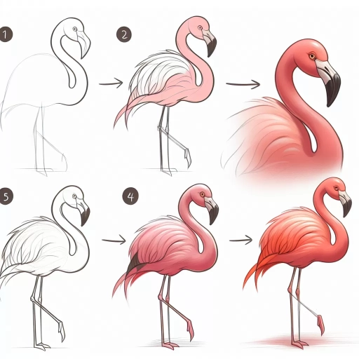 how to draw a flamingo