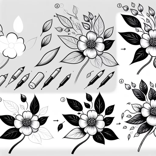 how to draw a flower step by step