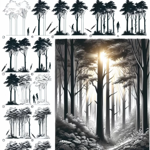 how to draw a forest