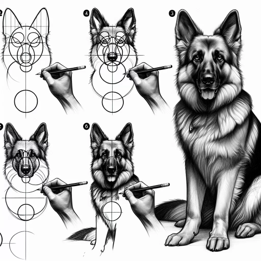 how to draw a german shepherd