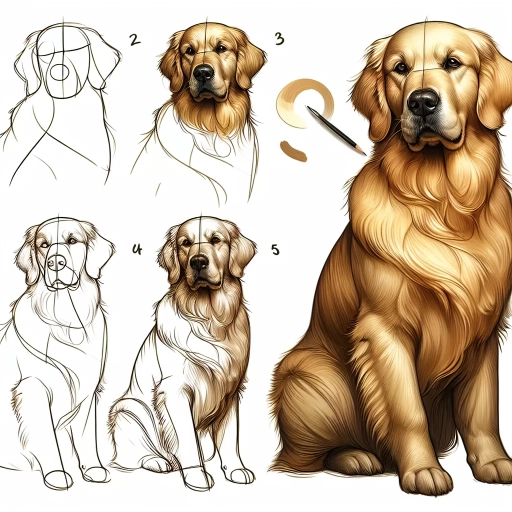 how to draw a golden retriever