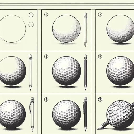 how to draw a golf ball