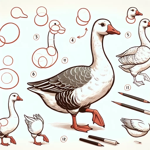 how to draw a goose