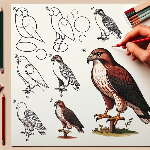 how to draw a hawk