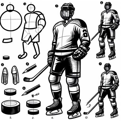 how to draw a hockey player