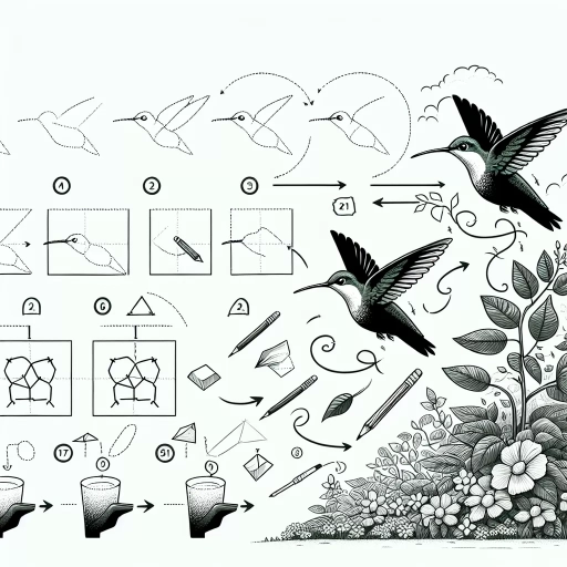 how to draw a hummingbird
