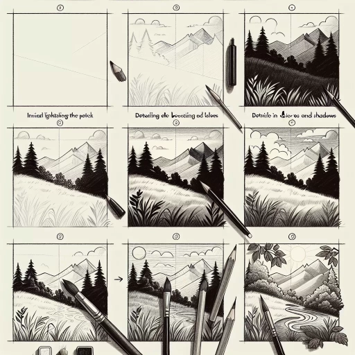 how to draw a landscape