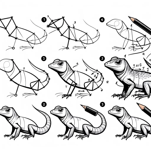 how to draw a lizard