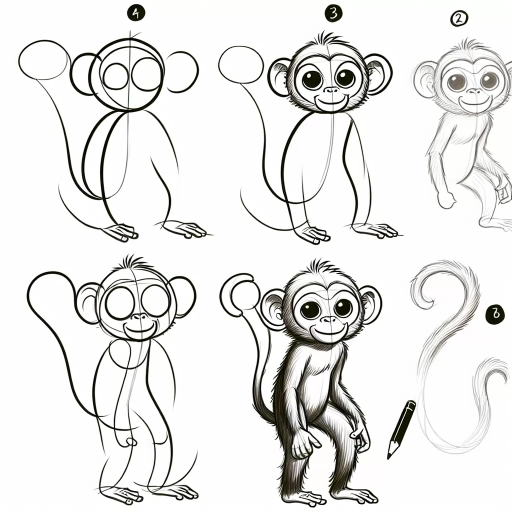 how to draw a monkey easy