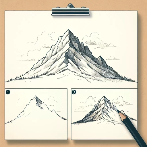 how to draw a mountain