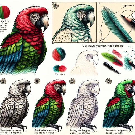 how to draw a parrot