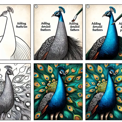 how to draw a peacock