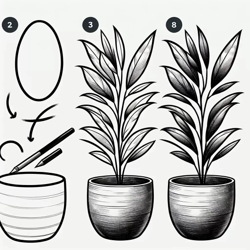 how to draw a plant