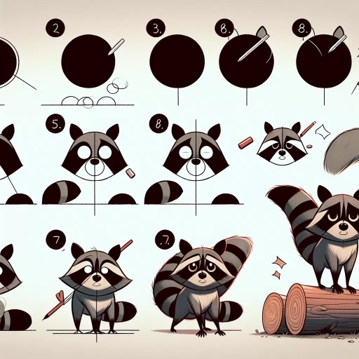how to draw a raccoon