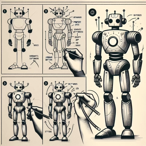 how to draw a robot