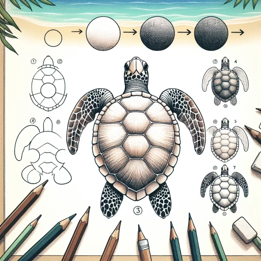 how to draw a sea turtle
