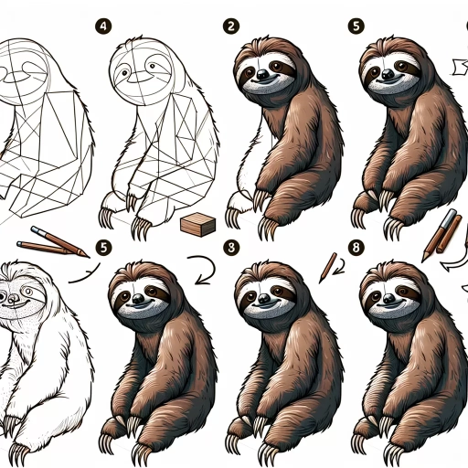 how to draw a sloth