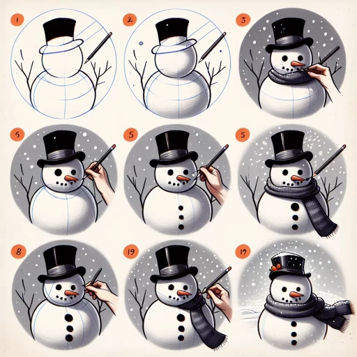 how to draw a snowman