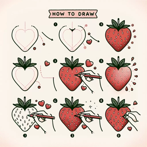 how to draw a strawberry